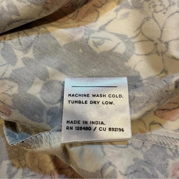 NWT Pact Organic Cotton Blend Fit Flare L‎ 3/4 Sleeve Floral Cosmos Party Dress - Picture 8 of 8